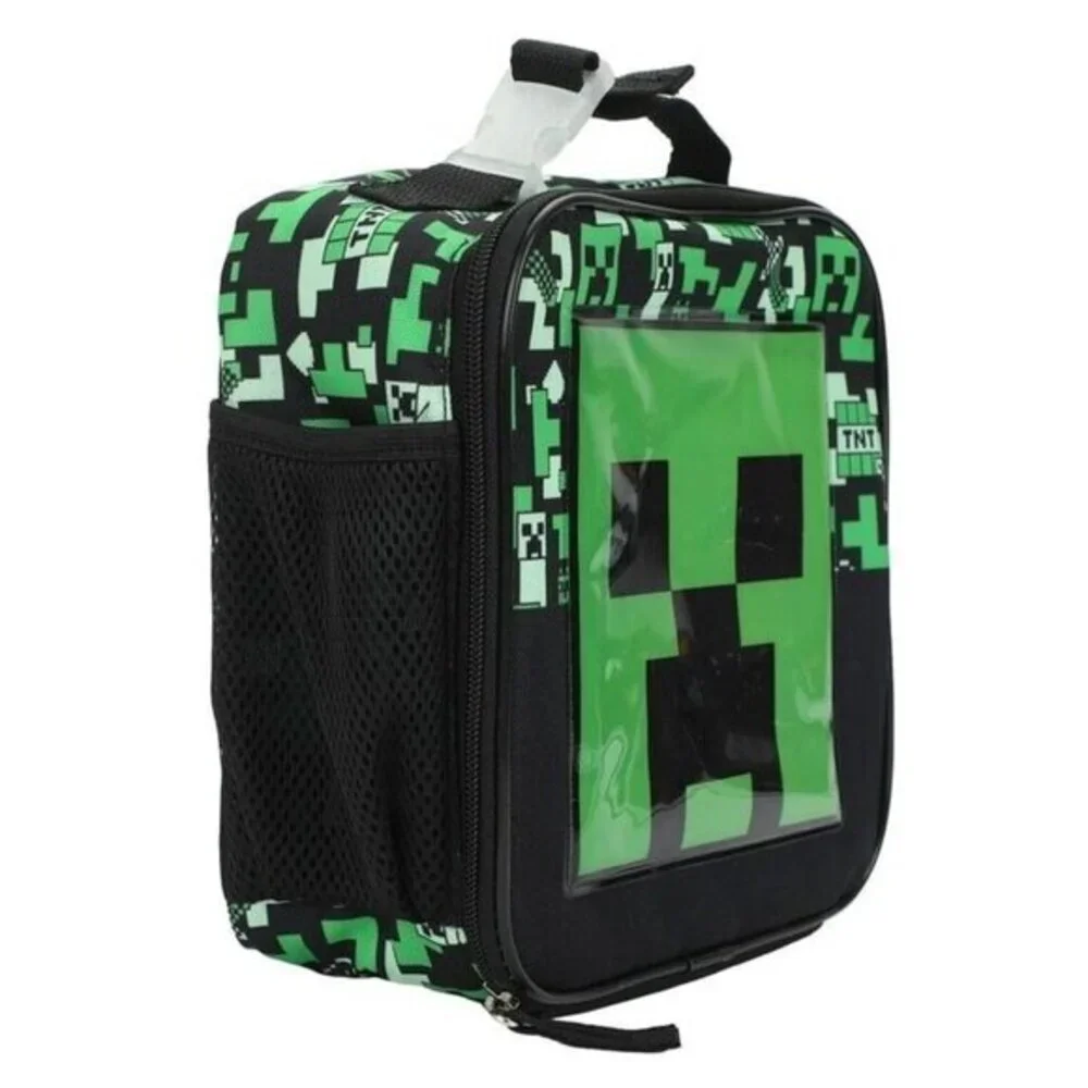 Minecraft Lunch Bag Peeking In Lunch Box with Side Pocket NWT Gift Present Schoo